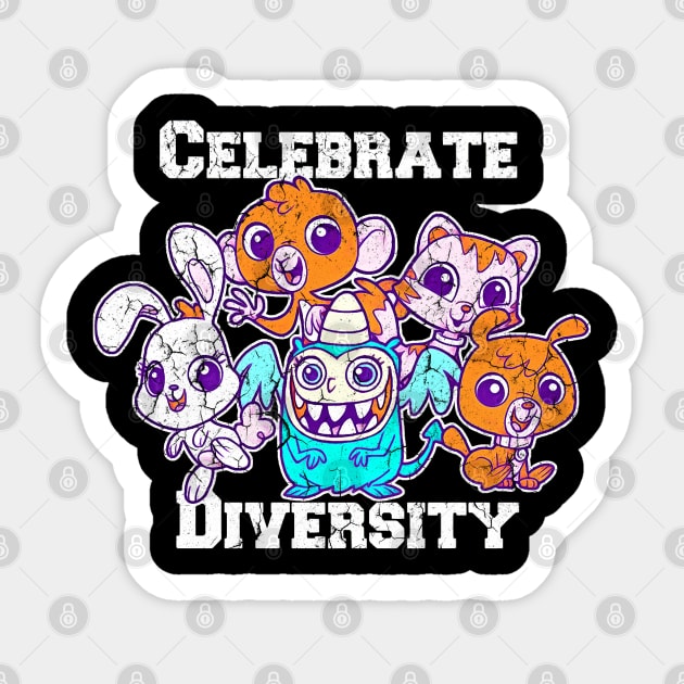 CELEBRATE DIVERSITY ANIMAL Sticker by Vikinoko Micro Photography